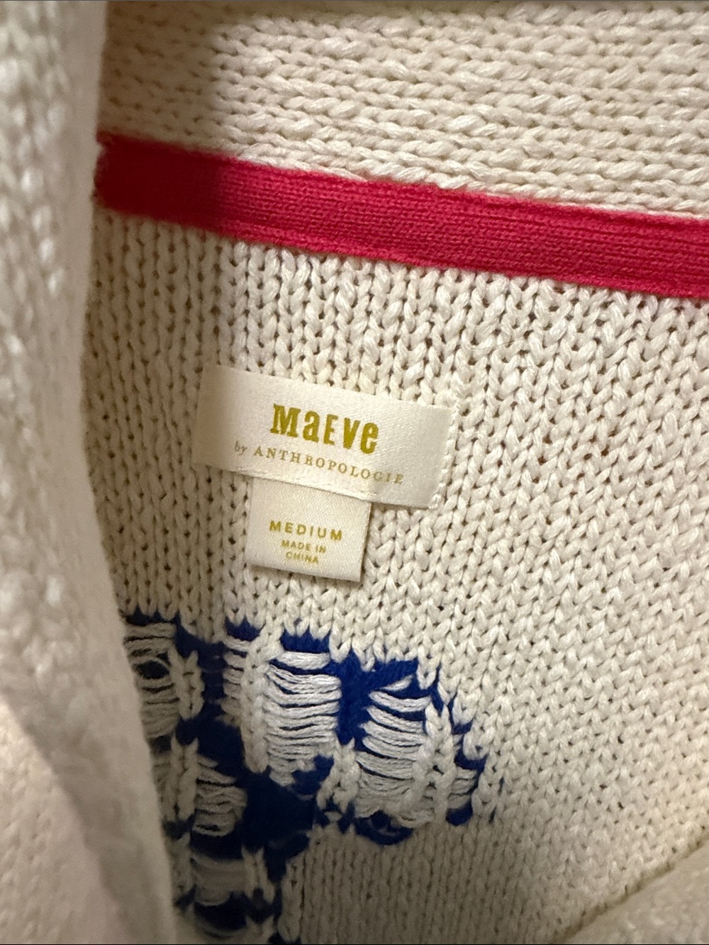 NWT Maeve Lobster Cardigan Sweater Size Medium - Picture 8 of 11